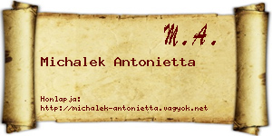 Michalek Antonietta névjegykártya